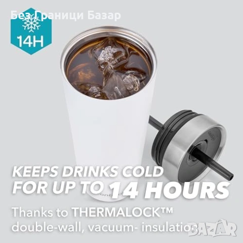 Нова Contigo термочаша 720 мл без разливане вакуумна неръждаема държи 14 часа, снимка 6 - Чаши - 53010199