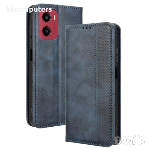 Motorola Moto G05 4G / E15 4G Retro Texture Wallet Калъф и Протектор, снимка 3 - Калъфи, кейсове - 52674093