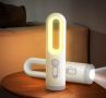 LED Нощна лампа с сензор за движение и Преносимо фенерче 2 в 1 за спалня, баня, четене, къмпинг, снимка 1 - Настолни лампи - 45889714