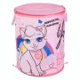 Кош за играчки-Ø46x57 см./розов кош за играчки/органайзер за играчки, снимка 2