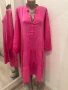Рокля лен в розово М, снимка 2