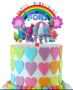 Тролчета Trolls тролчетата Happy Birthday пластмасов топер украса табела за торта рожден ден, снимка 1 - Други - 45194725