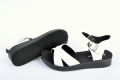 Дамски сандали в бял цвят с черна подметка модел: 138077 white, снимка 2