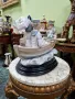 Страхотна голяма антикварна испанска порцеланова фигура статуетка композиция , снимка 7