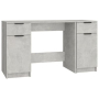 vidaXL Бюро със страничен шкаф, бетонно сиво, инженерна дървесина(SKU:3115911
