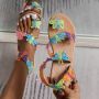 Дамски едноцветни плажни сандали с кръгли пръсти в етнически стил, 7цвята , снимка 14
