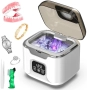Нов Портативен ултразвуков почистващ апарат уред 240ml с LED и таймер , снимка 1