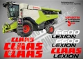 CLAAS Lexion 630 стикери надписи, снимка 14
