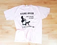 Тениски за ергенско парти с щампа и надпис отбора на младоженеца Game over , снимка 3