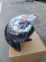 Шлем, каска за мотор скутер мотопед с визьор SAFE сива, черна,, снимка 4