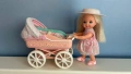 Ретро кукла Шели Barbie с количка за кукли, снимка 1