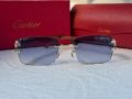 Cartier висок клас слънчеви очила Мъжки Дамски слънчеви с дървени дръжки, снимка 13