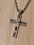 Ланец с кръст от стомана, снимка 1