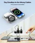 Сгъваема безжична зарядна станция, 3 в 1 съвместима с iPhone, iWatch и AirPods, снимка 3