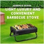 Преносима скара на дървени въглища, сгъваемо барбекю с вентилация, снимка 11