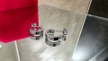 CARTIER Love Silver Hoop 2 Diamonds Small Model Дамски Обеци, снимка 5