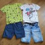 Zara и H&M къси дънки и тениски, снимка 1 - Детски къси панталони - 45879887