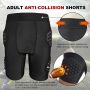 Topeter Къси защитни панталони за спорт с компресия и подплата, защита на бедрата и отзад, размер XL, снимка 3