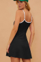 Дамска черна рокля за плуване, с регулируеми презрамки и практичен джоб, снимка 8