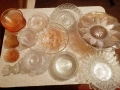 Стъклени фруктиери,чинии,купички соц.производство, снимка 1
