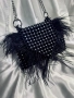 Дамска чанта от перли кристали и пера , снимка 16