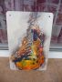 Метална табела музика рок китара китарист струни музукална колекция, снимка 1 - Декорация за дома - 45456510