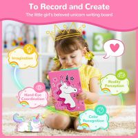 TECJOE LCD таблет за писане за деца момичета, 11-инчов, с еднорог, светло розово, снимка 3 - Рисуване и оцветяване - 45783725