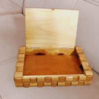 Дървена кутия за бижута, снимка 4 - Антикварни и старинни предмети - 44977481