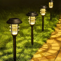 Комплект 6 бр. соларни LED лампи за градина, 40 см, снимка 3 - Соларни лампи - 44995971