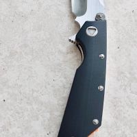 Тактически сгъваем нож с анодизиран детайл, уникален нож за ценители и колекционери, снимка 5 - Ножове - 45266436