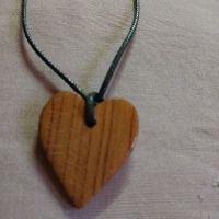 Колие сърце от дърво , снимка 2 - Сувенири от дърво - 45862038