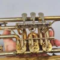 Schmidtco B-Flat Rotary Valve Trumpet 3RV - Ротари Б-Тромпет /Made in Germany/, снимка 7 - Духови инструменти - 45316334