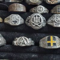 Колекция от военни сребърни пръстени/сребърен пръстен,сребро злато бронз/Моля Ви четете описанието!, снимка 4 - Антикварни и старинни предмети - 45586965