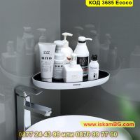 Водоустойчива самозалепваща се ъглова етажерка за баня - КОД 3685 Ecoco, снимка 3 - Етажерки - 45340263