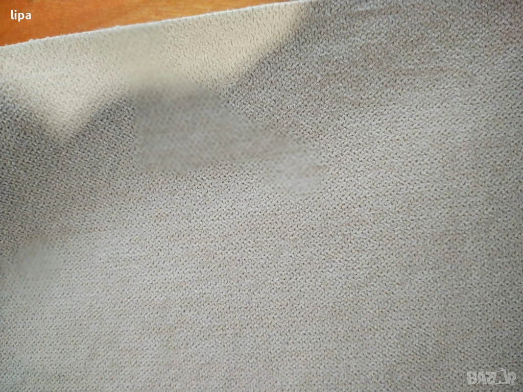 дамаска бежово 1,10/1,40 м за четири седалки столове, снимка 1