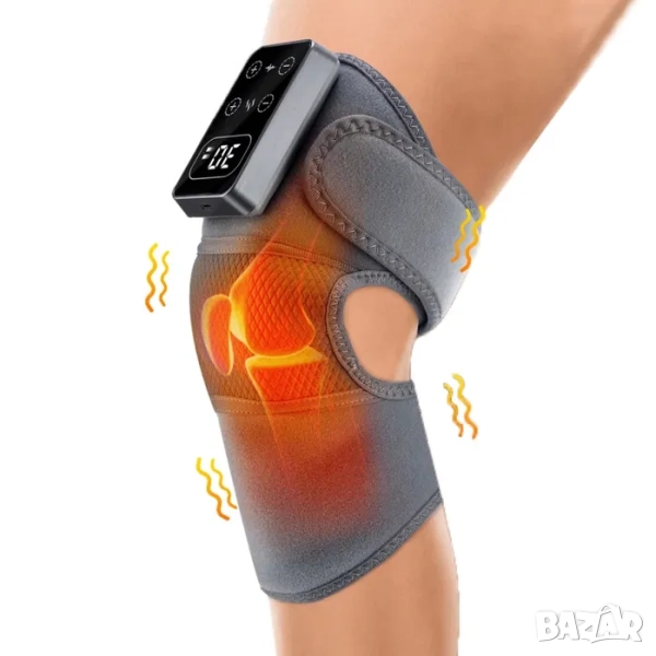 Mасажор за коляно с нагряване и вибрация, облекчава болката при артрит, снимка 1