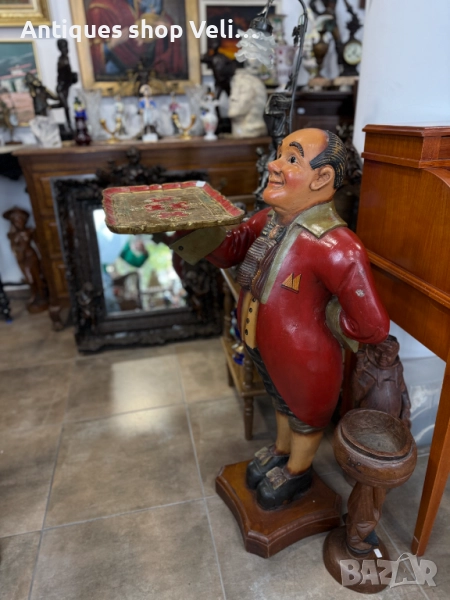 Дървена фигура на иконом/сервитьор №7397 , снимка 1