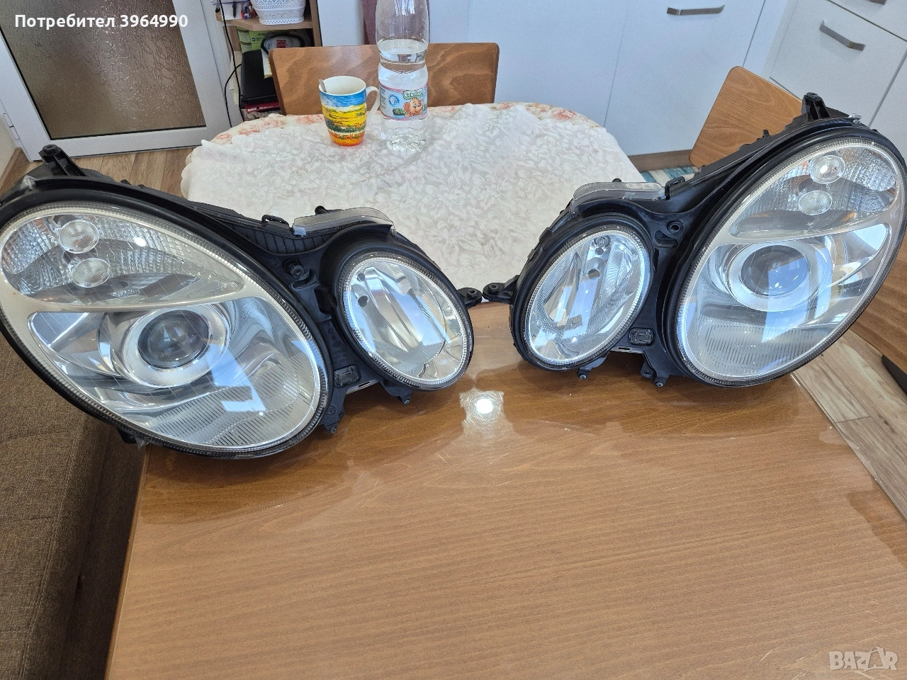 Кристални Оригинални КСЕНОНОВИ фарове HELLA за Мерцедес Еклас W211 , снимка 1