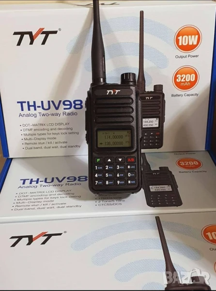 TYT TH-UV98 PMR Професионална радиостанция, 3200 mAh, Двубандова, снимка 1