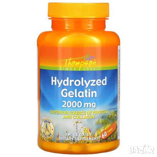 Thompson Хидролизиран желатин, 2000 mg, 60 таблетки, снимка 1