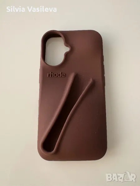 Кейс Rhode espresso кафяв с лого за iphone 16, снимка 1