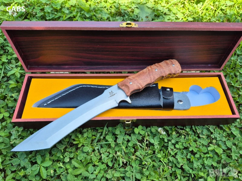 Голям ловен нож FOX в дървена подаръчна кутия, снимка 1
