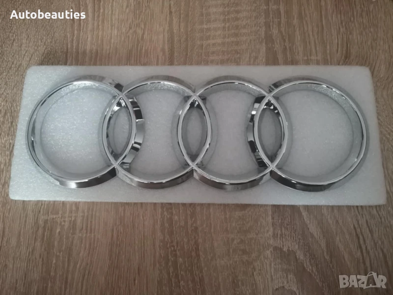 сребриста емблема за Ауди Audi 24.9 см, снимка 1
