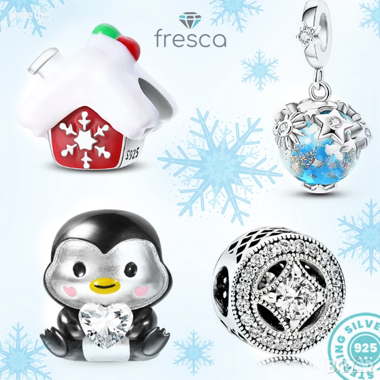 Талисман /и серия Winter Tale 2 Fresca по модел Пандора Pandora с печат S 925. Колекция Amélie, снимка 1