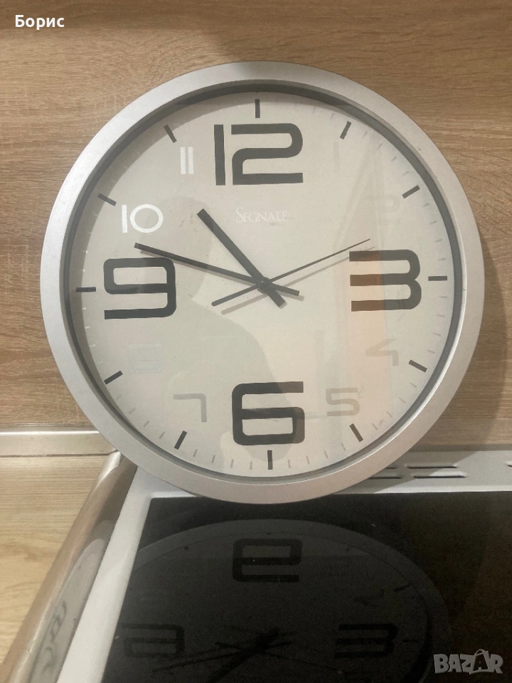 Голям стенен часовник 35см,отличен, снимка 1