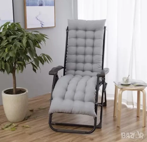 Голяма възглавница за стол, пейка, шезлонг, палет с ленти за фиксиране, снимка 1