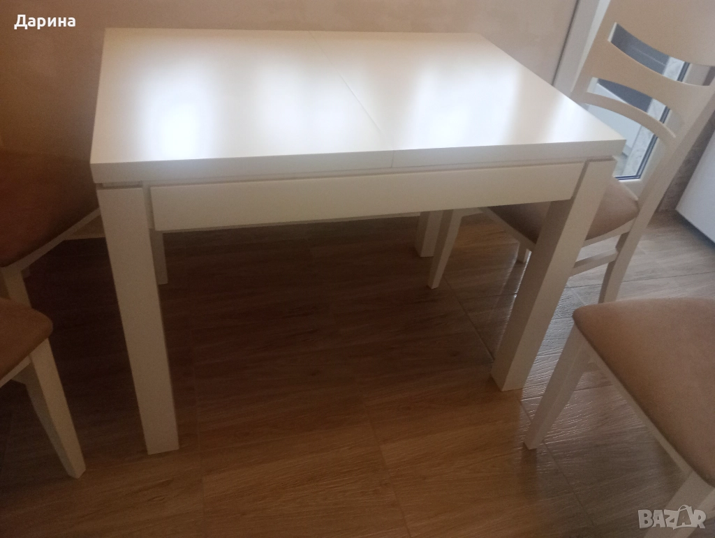 Комплект маса с 4 стола, снимка 1