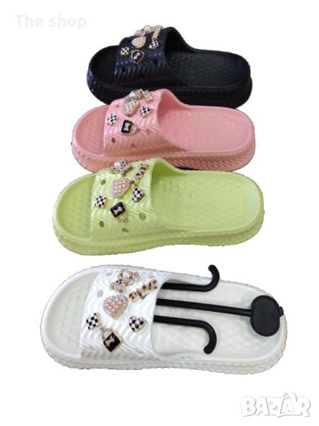 Плажни дамски чехли със забавни декорации и стил (001) - 4 цвята, снимка 1