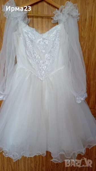 Бяла ефирна рокля, снимка 1