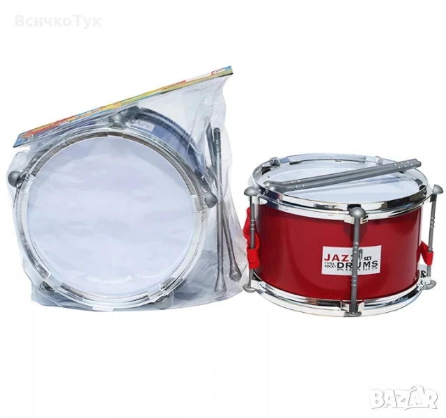 ✨Детски барабан (22 см.) - червен/син, снимка 1